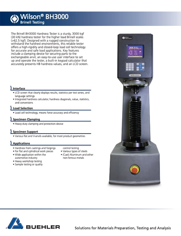 Wilson® BH3000 Brinell Hardness Tester
