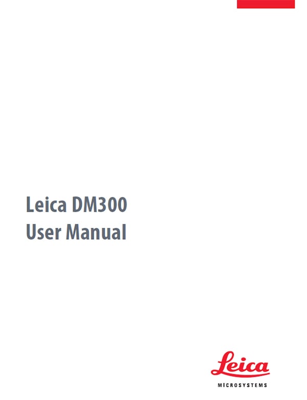 Leica DM300 User Manual