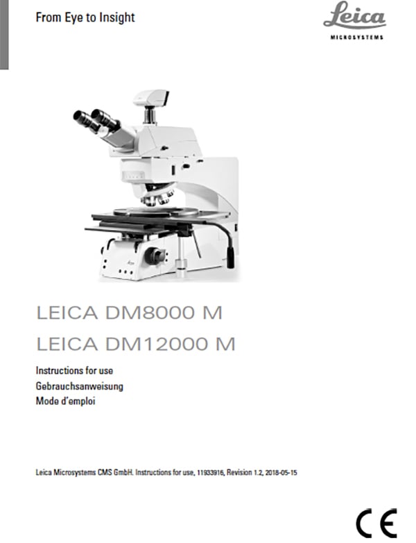 Leica DM8000 M DM12000 M User Manual