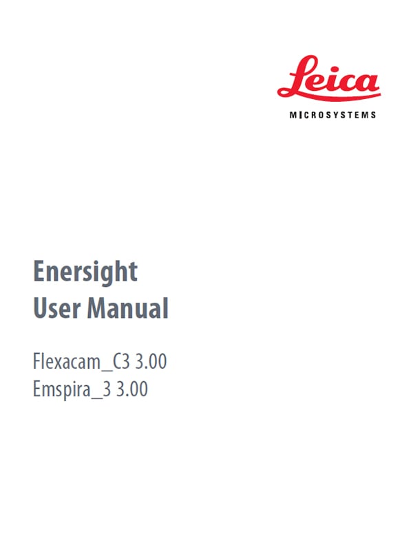 Leica Enersight Flexacam C3 Emspira 3 User Manual