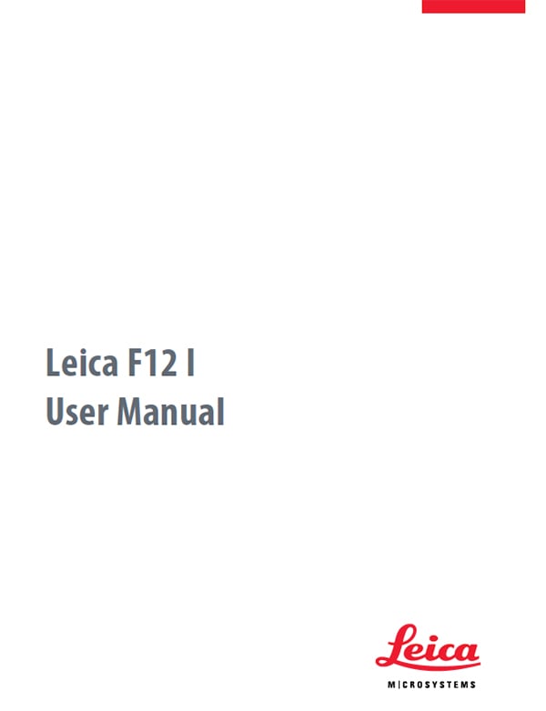 Leica F12 I User Manual
