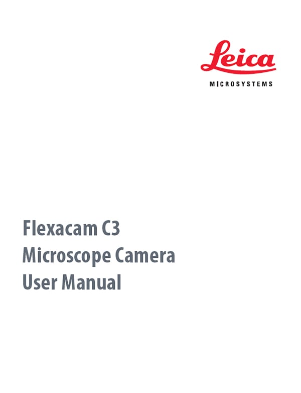 Leica Flexacam C3 User Manual