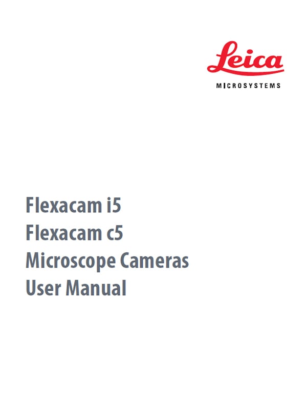 Leica Flexacam i5 c5 User Manual