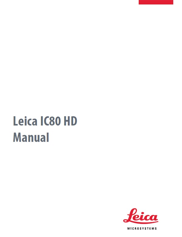 Leica IC80 HD User Manual