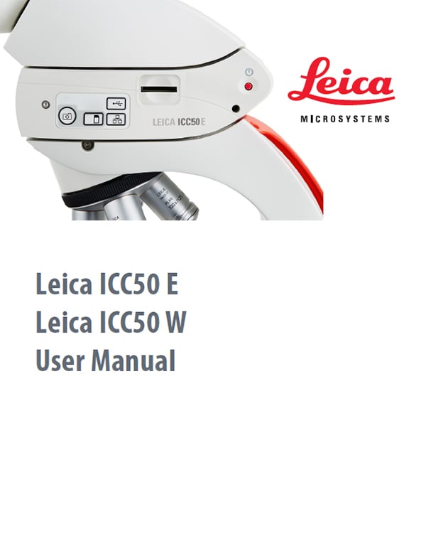 Leica ICC50 E ICC50 W User Manual
