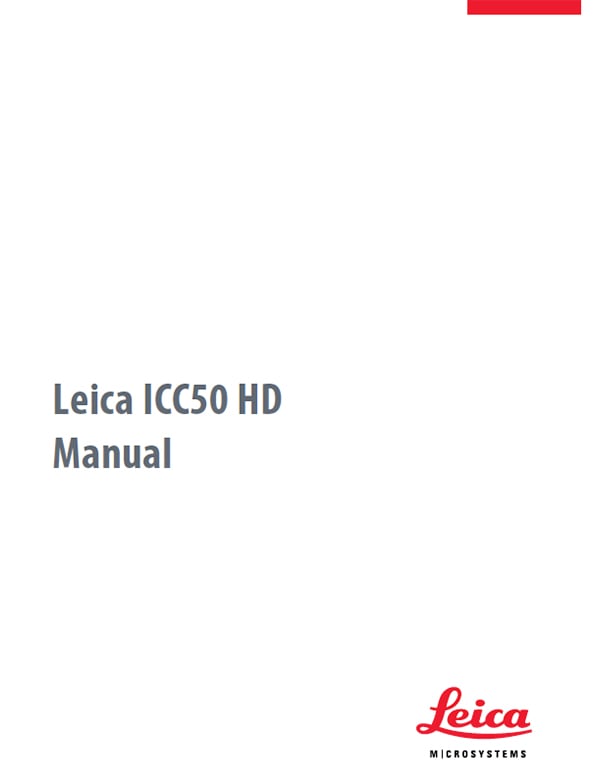 Leica ICC50 HD User Manual