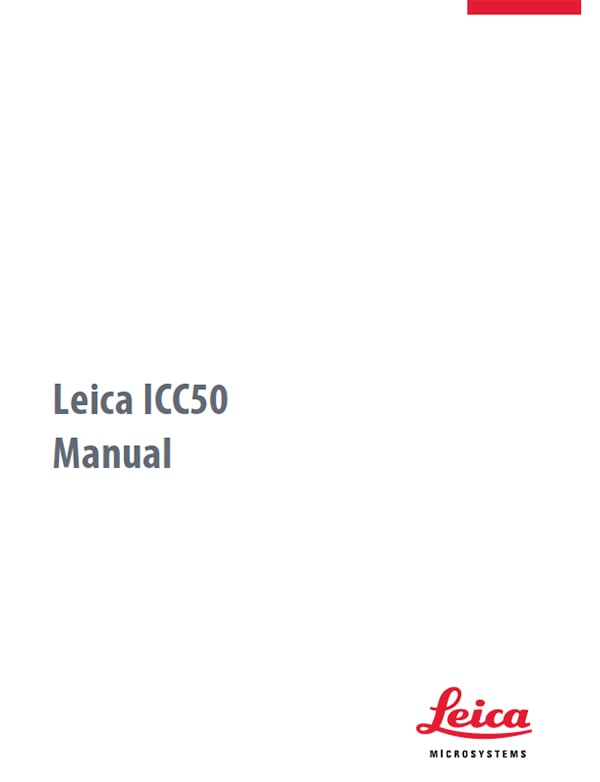 Leica ICC50 User Manual