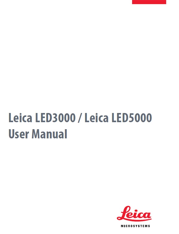 Leica LED3000 LED5000 User Manual