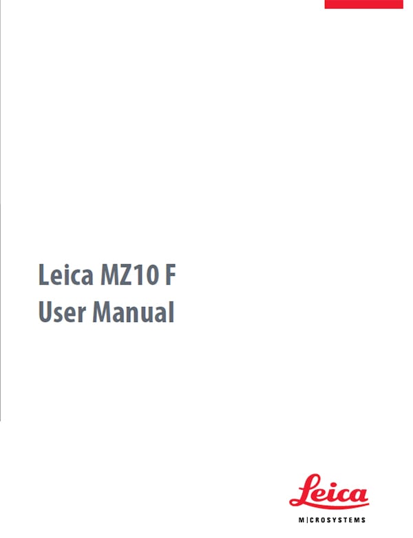 Leica Motorized Focus Column User Manual