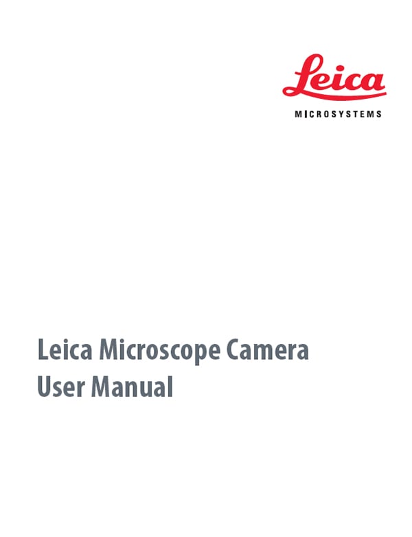 Leica MICA User Manual