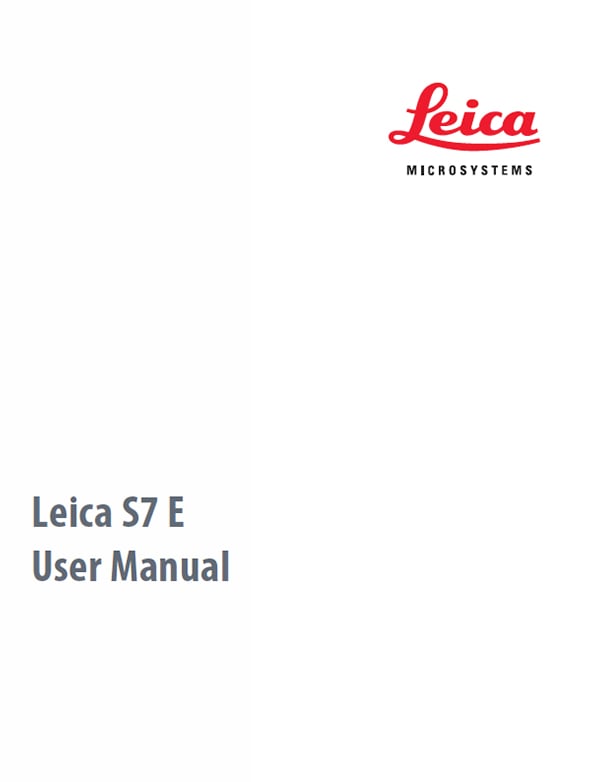 Leica S Series User Manual