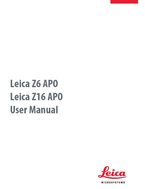 Leica TL5000 Ergo Transmitted Light User Manual