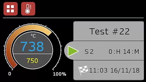 CC-T1 Touch Screen Controller Home Screen Program Running